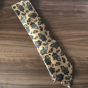 Brioni silk gold neck tie